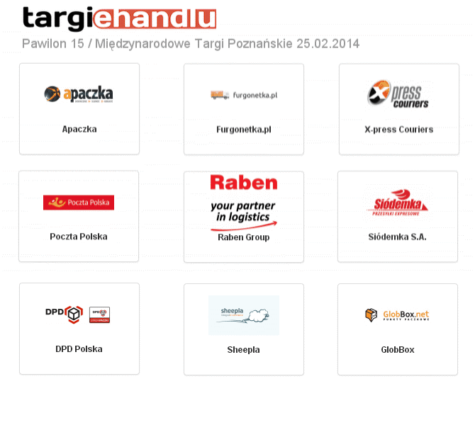 wystawcy VI targi ehandlu 2014 - branża kurierska
